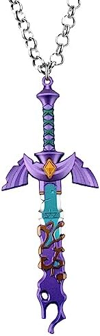 Master Sword Medallion Necklace, Purple